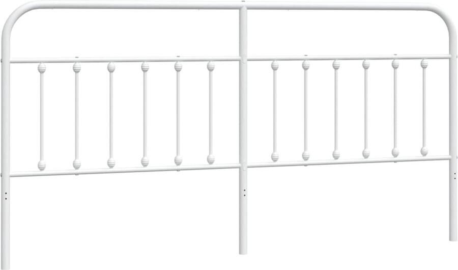 VidaXL Hoofdbord metaal wit 193 cm - Foto 2