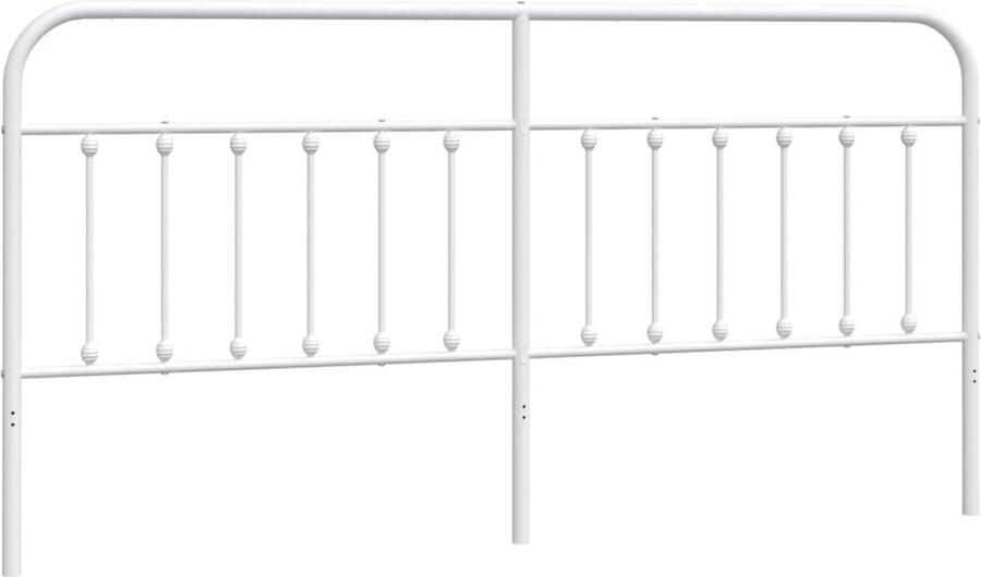 VidaXL Hoofdbord metaal wit 200 cm - Foto 2