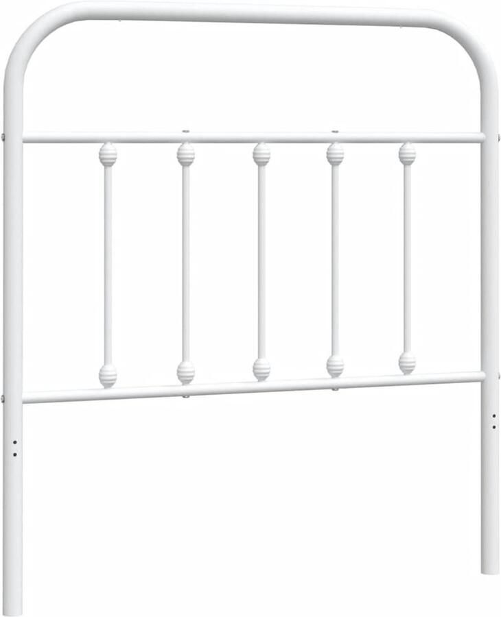 VidaXL Hoofdbord metaal wit 80 cm - Foto 2