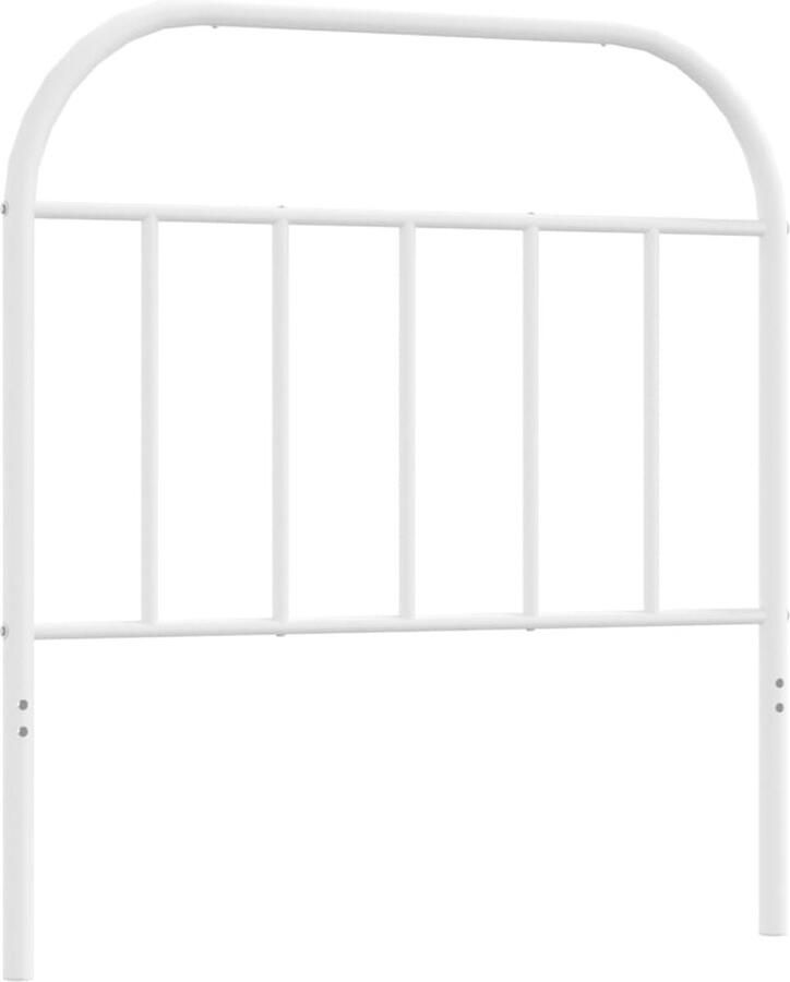 VidaXL Hoofdbord metaal wit 80 cm - Foto 2