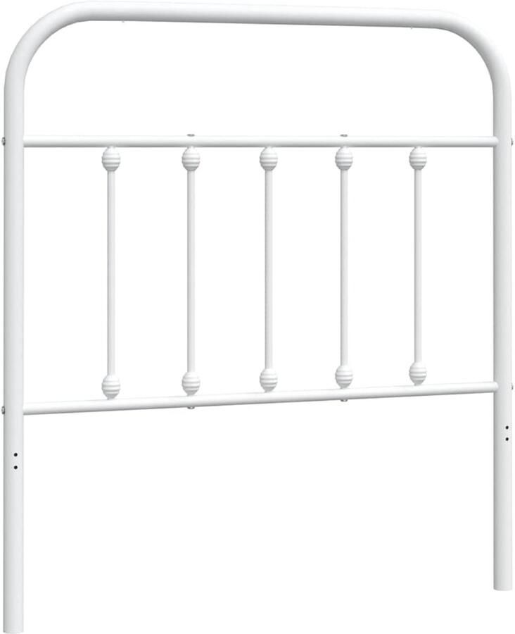 VidaXL Hoofdbord metaal wit 90 cm - Foto 2