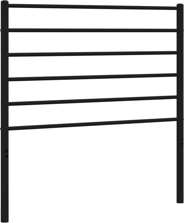 VidaXL Hoofdbord metaal zwart 75 cm - Foto 3