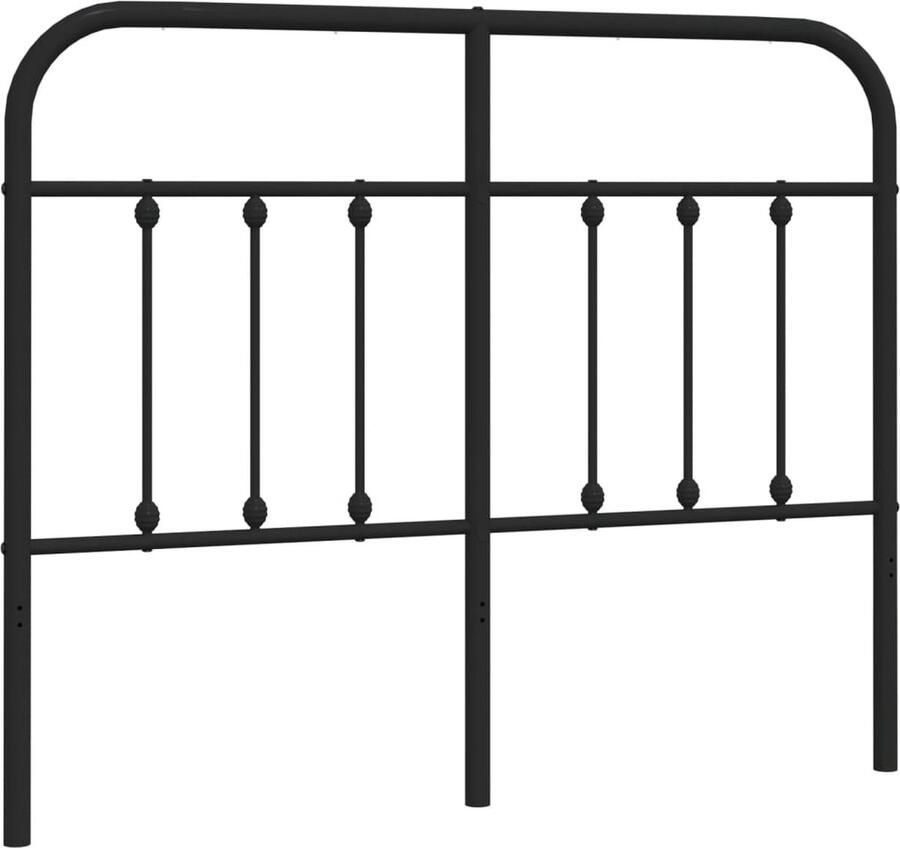 VidaXL Hoofdbord metaal zwart 120 cm - Foto 2