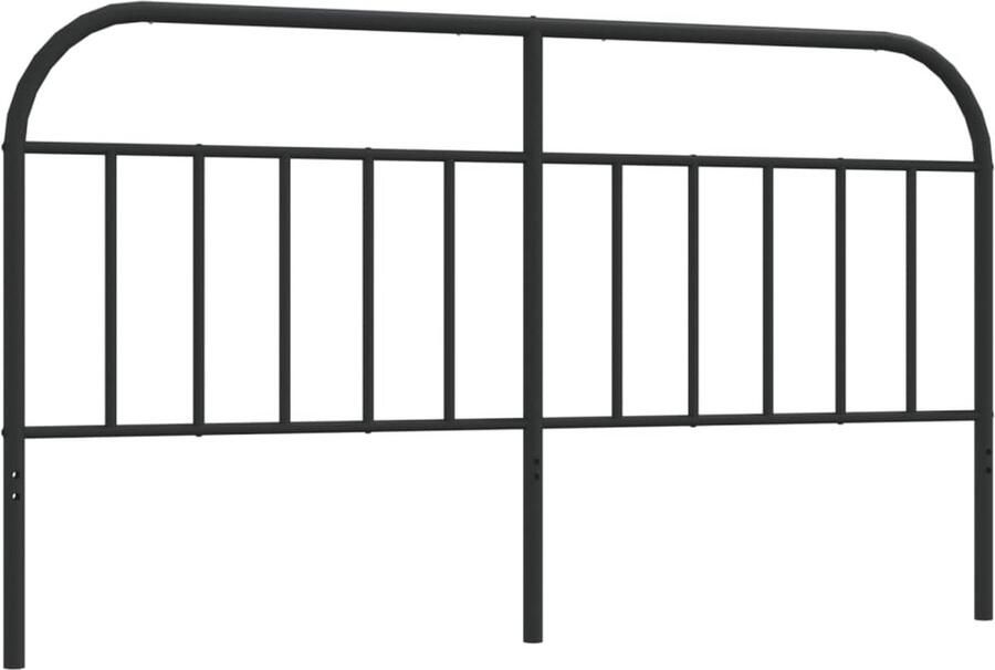 VidaXL Hoofdbord metaal zwart 180 cm - Foto 2