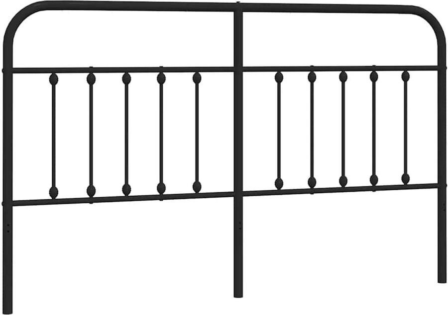 VidaXL Vervangend hoofdbord metaal zwart 180 cm - Foto 3
