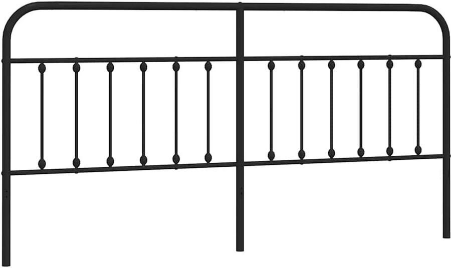 VidaXL Vervangend hoofdbord metaal zwart 193 cm - Foto 7