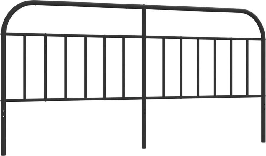 VidaXL Hoofdbord metaal zwart 200 cm - Foto 2