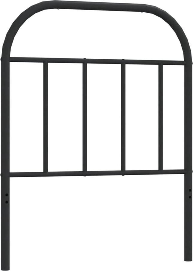 VidaXL Hoofdbord metaal zwart 75 cm - Foto 3