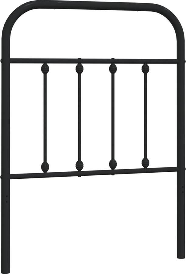 VidaXL Hoofdbord metaal zwart 75 cm - Foto 2