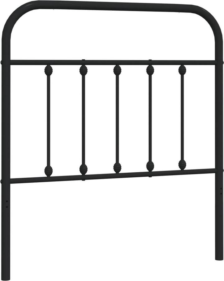 VidaXL Hoofdbord Metaal Zwart 80 cm Hoofdbord Slaapkamers Bed Accessoires Metalen Hoofdbord Zwart Hoofdbord Vintage Hoofdbord Modern Hoofdbord - Foto 2