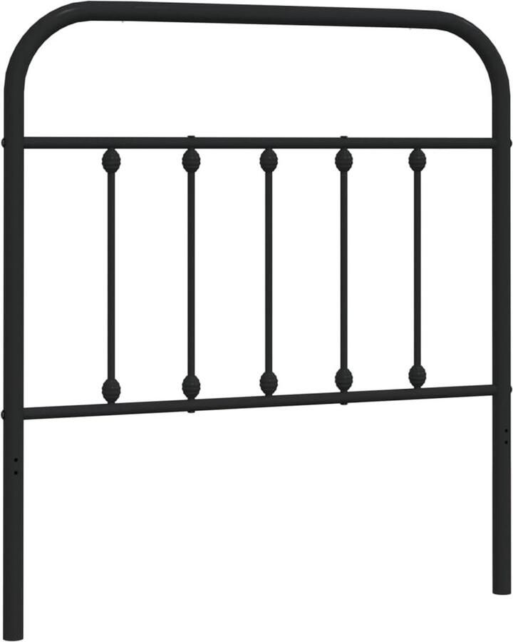 VidaXL Hoofdbord metaal zwart 90 cm - Foto 2