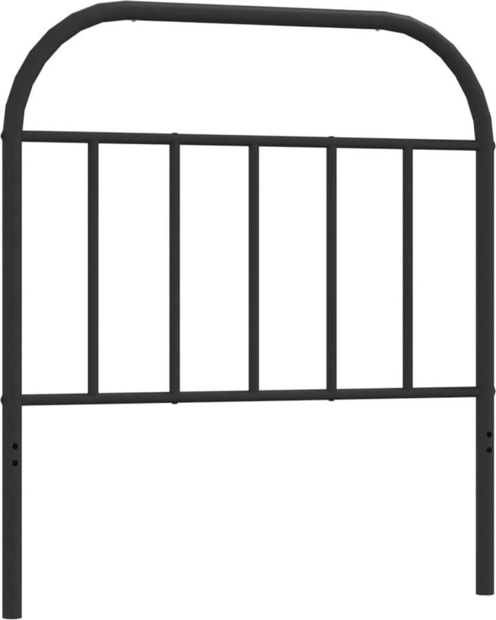 VidaXL Hoofdbord metaal zwart 90 cm - Foto 2