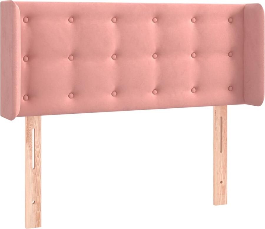 VidaXL Hoofdbord Roze Fluweel 103x16x78 88 cm Klassieke Hoofdbord Velvet Hoofdbord Roze Hoofdbord Met Oren Adjustable Hoofdbord Bedhoofd Bedroom Decor - Foto 3