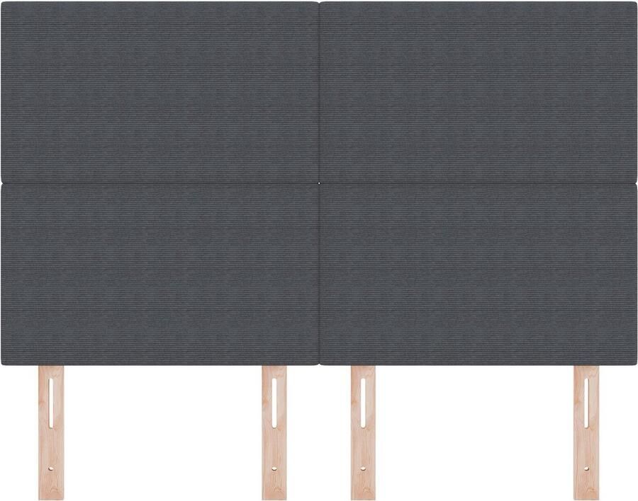 VidaXL Hoofdbord Donkergrijs Corduroy 72 cm Stijlvol ontwerp Hoofdbord - Foto 2