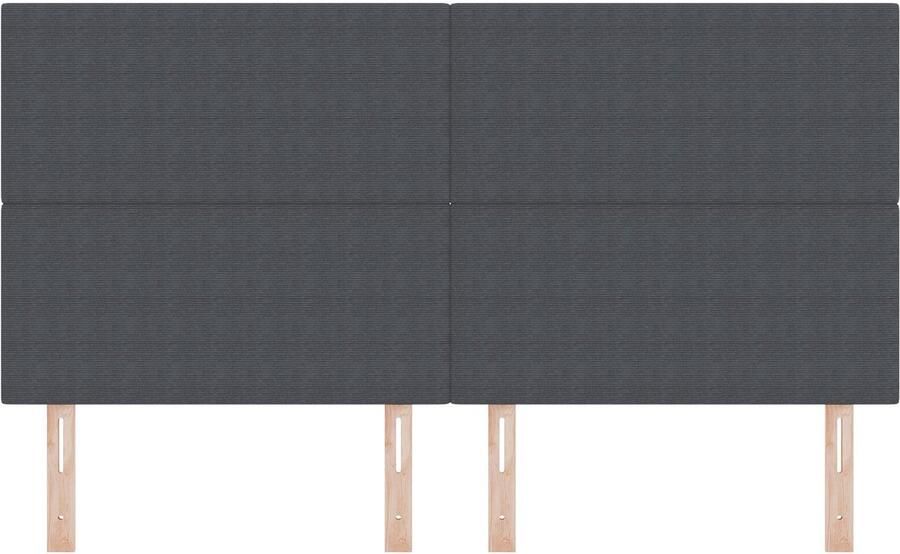 VidaXL Hoofdbord Eenvoudig Ontwerp Donkergrijs 180 cm Corduroy Stof - Foto 3