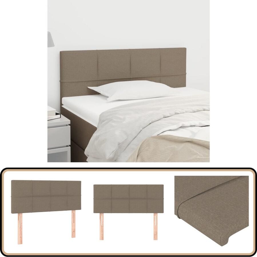 The Living Store Hoofdbord Bedombouw 90x5x78 88 Taupe Stof Hoofd Bord Hoofdbord Beddecoratie Stoffen Hoofdbord Taupecleur