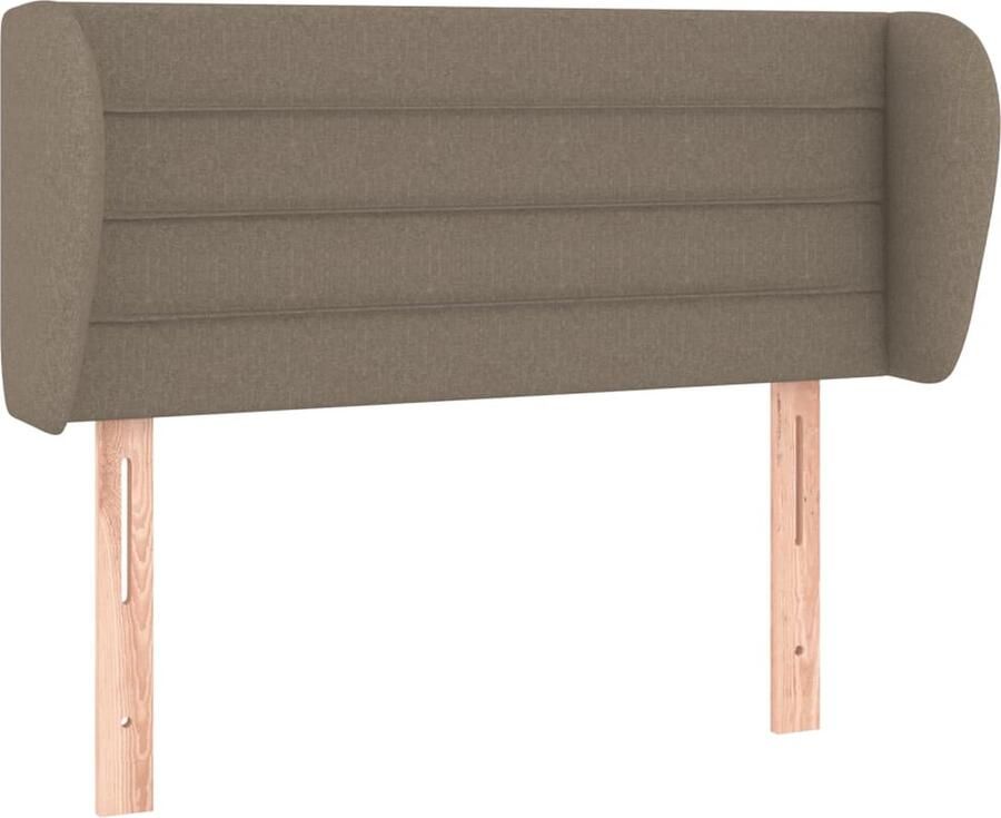 VidaXL Hoofdbord Stof Taupe Inclusief Randen Klassieke Hoofdbord Taupe Bedhoofd Tapijt Slaapkamers Bedroom Decor Stoffen Hoofdbord Adjustable Headboard - Foto 2
