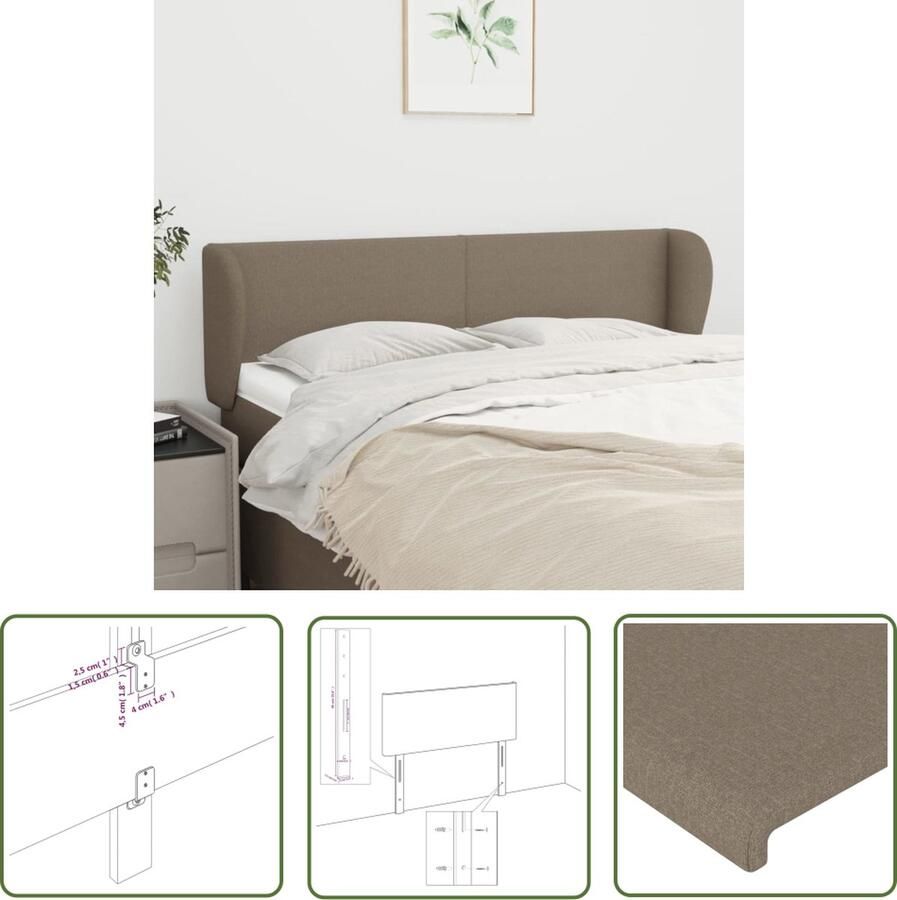 The Living Store Klassiek Hoofdbord Stof Verstelbare Hoogte Comfortabele Ondersteuning 147x23x78 88 cm Klassieke Hoofdbord Stoffen Bedhoofd Beddecoratie Slaapkamers Decoreren - Foto 2