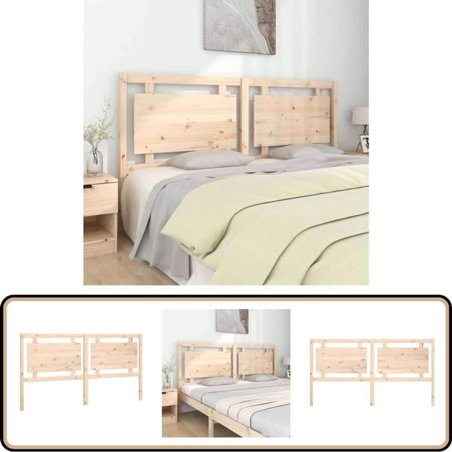 VidaXL Hoofdbord van massief grenenhout 185 5 cm Hoofdboard Hoofdeinde Houten Hoofdbord Rustic Interieur Landelijk Meubilair Massief Grenenhout Bedroom Decor