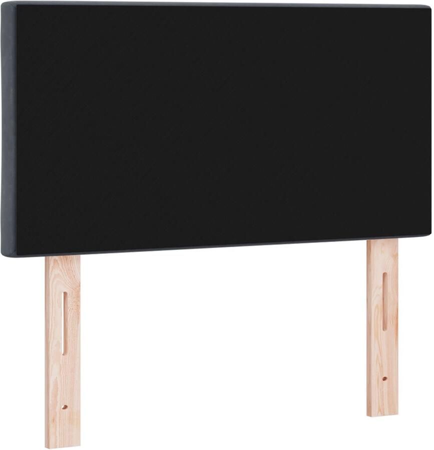 VidaXL Hoofdbord Wandgemonteerd Geometrisch Donkergrijs 80 cm Fluweel