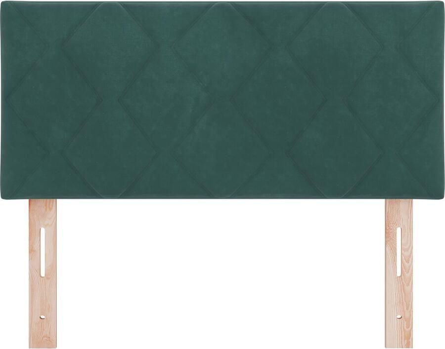 VidaXL Hoofdbord Wandgemonteerd Geometrisch Donkergroen 90 cm Fluweel