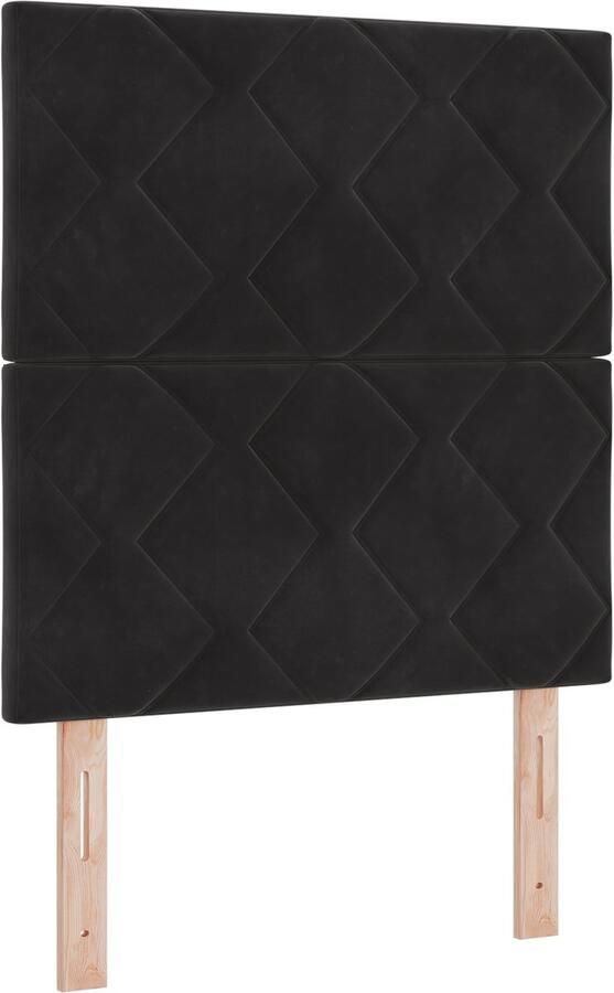 VidaXL hoofdbord met diamantblok ontwerp in zwart 80 cm fluweel hoofdbord met diamantblok ontwerp in zwart 160 cm fluweel