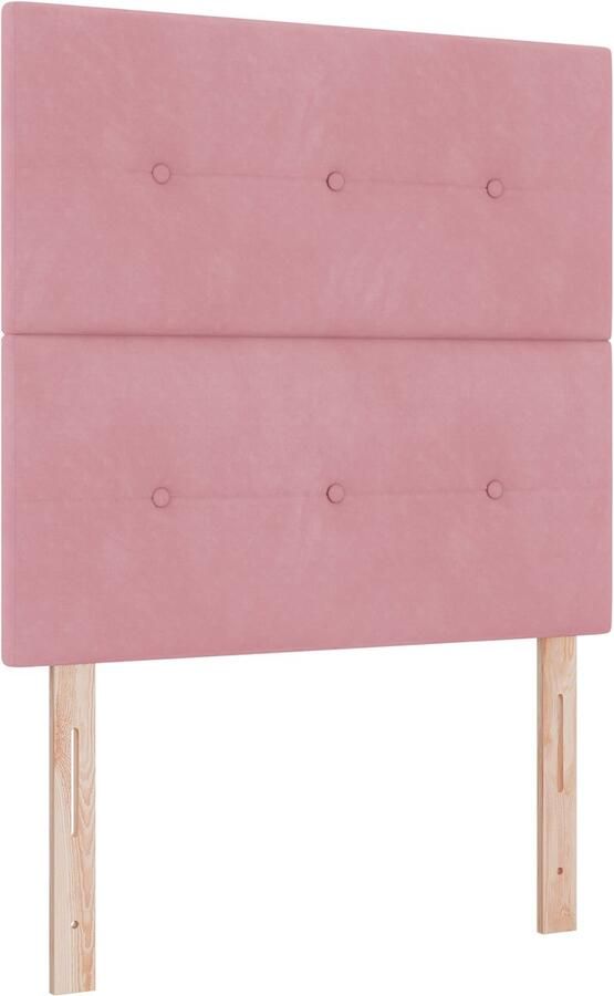 VidaXL Hoofdbord Wandgemonteerd met hoofdeinde Roze 80 cm Fluweel