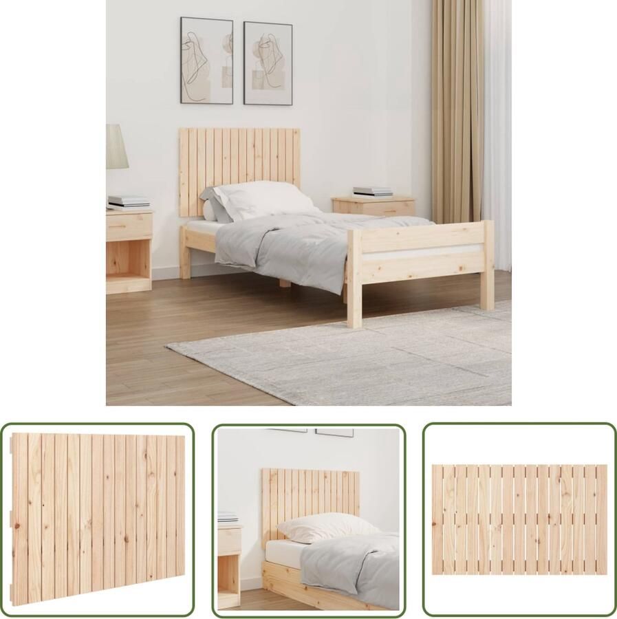 The Living Store Wandhoofdbord Klassiek Grenenhout 95.5 x 3 x 60 cm Wandmontage Wandhoofdbord Hoofdbord Klassieke Meubels Grenenhout Slaapkamersdecoratie