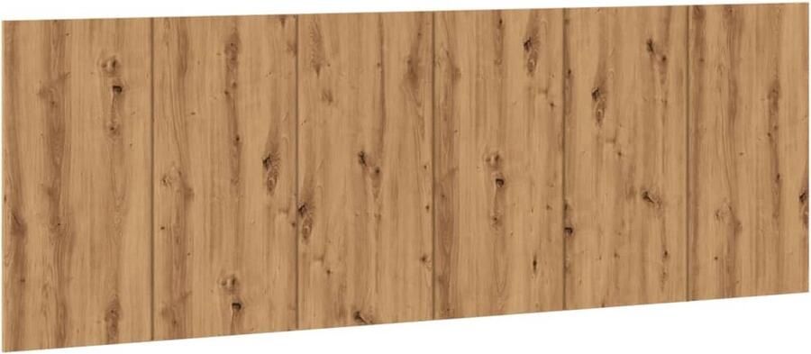 VidaXL Hoofdbord wandmodel 240x1 5x80 cm bewerkt hout artisanaal eiken