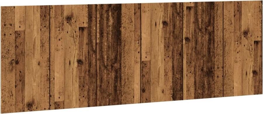 VidaXL Hoofdbord wandmodel 240x1 5x80 cm bewerkt hout oud houtkleurig