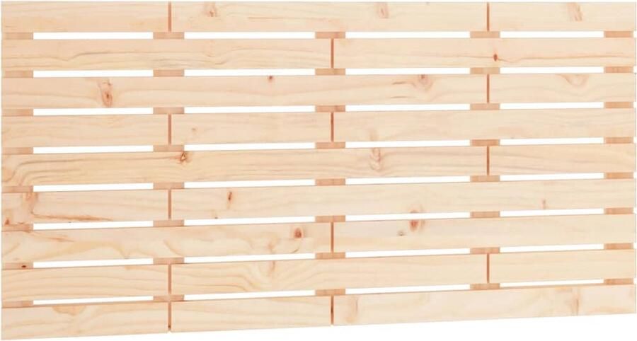 VidaXL Hoofdbord wandmontage 126x3x63 cm massief grenenhout - Foto 2