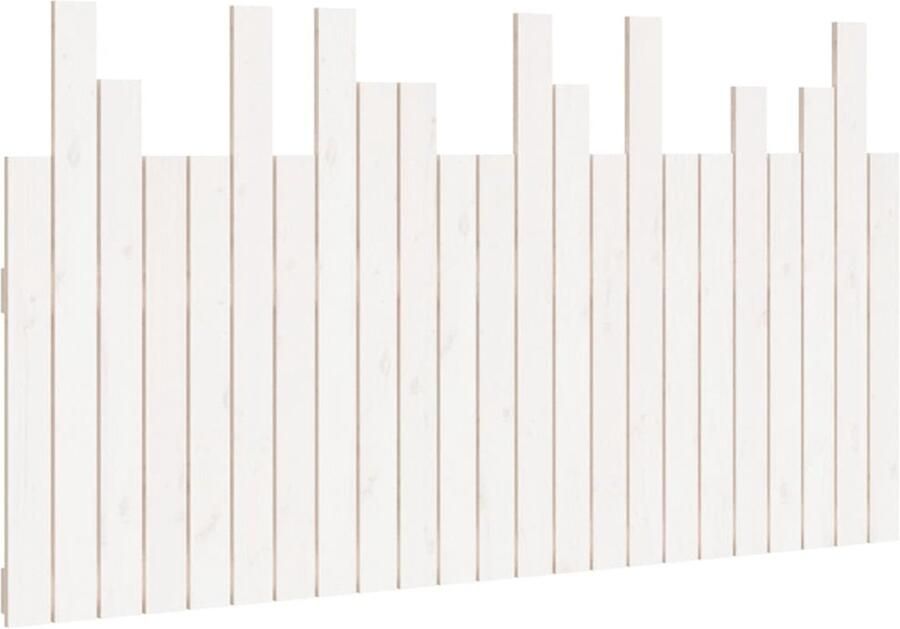 VidaXL Hoofdbord wandmontage 146 5x3x80 cm massief grenenhout wit - Foto 2