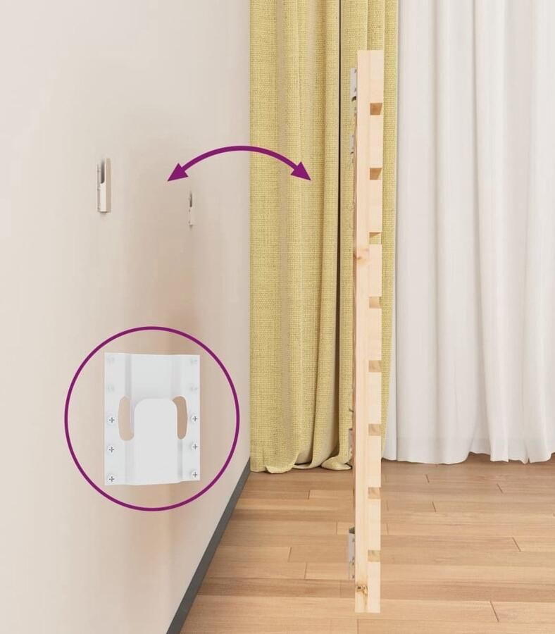 VidaXL Hoofdbord wandmontage 156x3x63 cm massief grenenhout