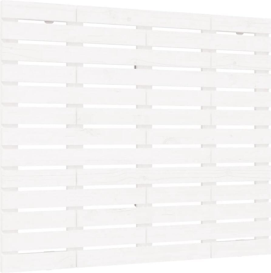 VidaXL Hoofdbord wandmontage 81x3x91 5 cm massief grenenhout wit - Foto 2