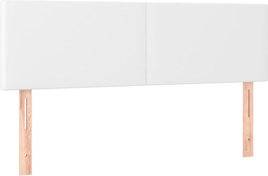 VidaXL Hoofdborden 2 st 72x5x78 88 cm kunstleer wit