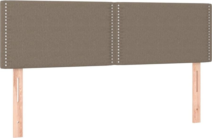 VidaXL Hoofdborden 2 st 72x5x78 88 cm stof taupe - Foto 2