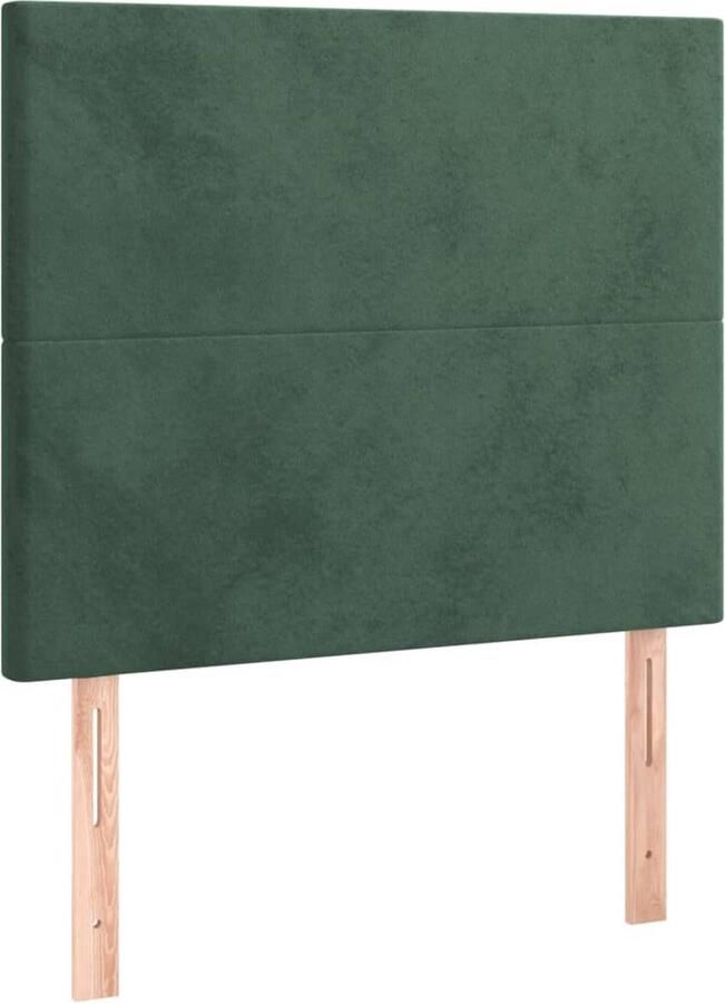 VidaXL Hoofdborden 2 stuks Fluweel Donkergroen Hoofd Bord Vintage Velvet Groen Tweepersoonlig Bed Leeshoek Tv Hoek - Foto 2