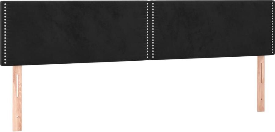 VidaXL Hoofdborden 2 st 80x5x78 88 cm fluweel zwart - Foto 2