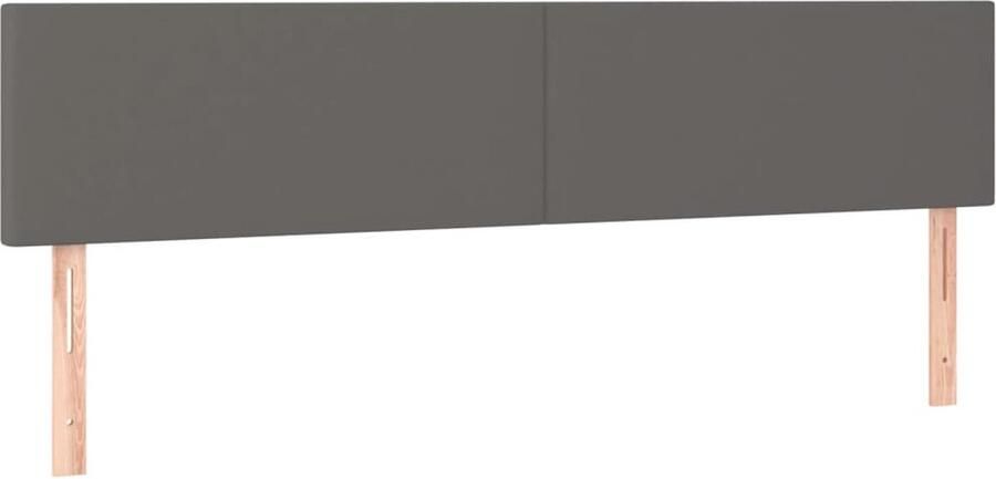 VidaXL Hoofdborden 2 st 80x5x78 88 cm kunstleer grijs - Foto 2