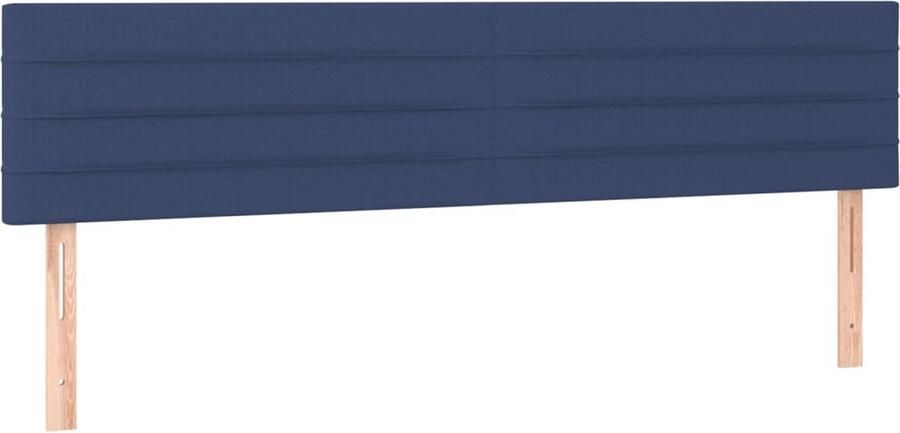 VidaXL Hoofdborden 2 st 80x5x78 88 cm stof blauw - Foto 6