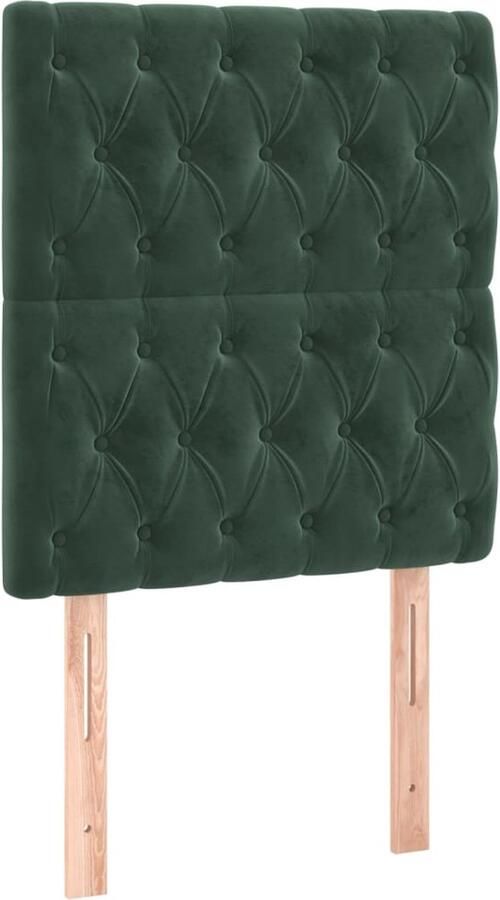 VidaXL Hoofdborden 2 st 80x7x78 88 cm fluweel donkergroen - Foto 6