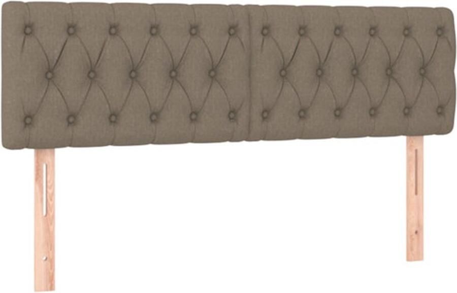 VidaXL Hoofdborden 2 st 80x7x78 88 cm stof taupe - Foto 2