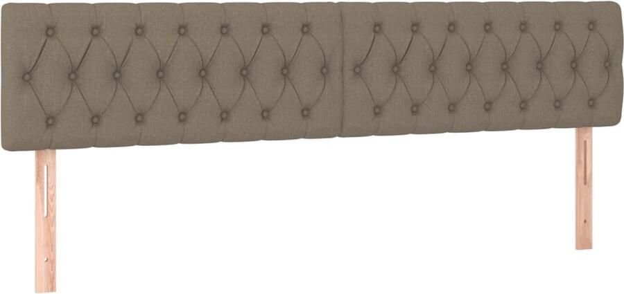 VidaXL Hoofdborden 2 st 90x7x78 88 cm stof taupe - Foto 4