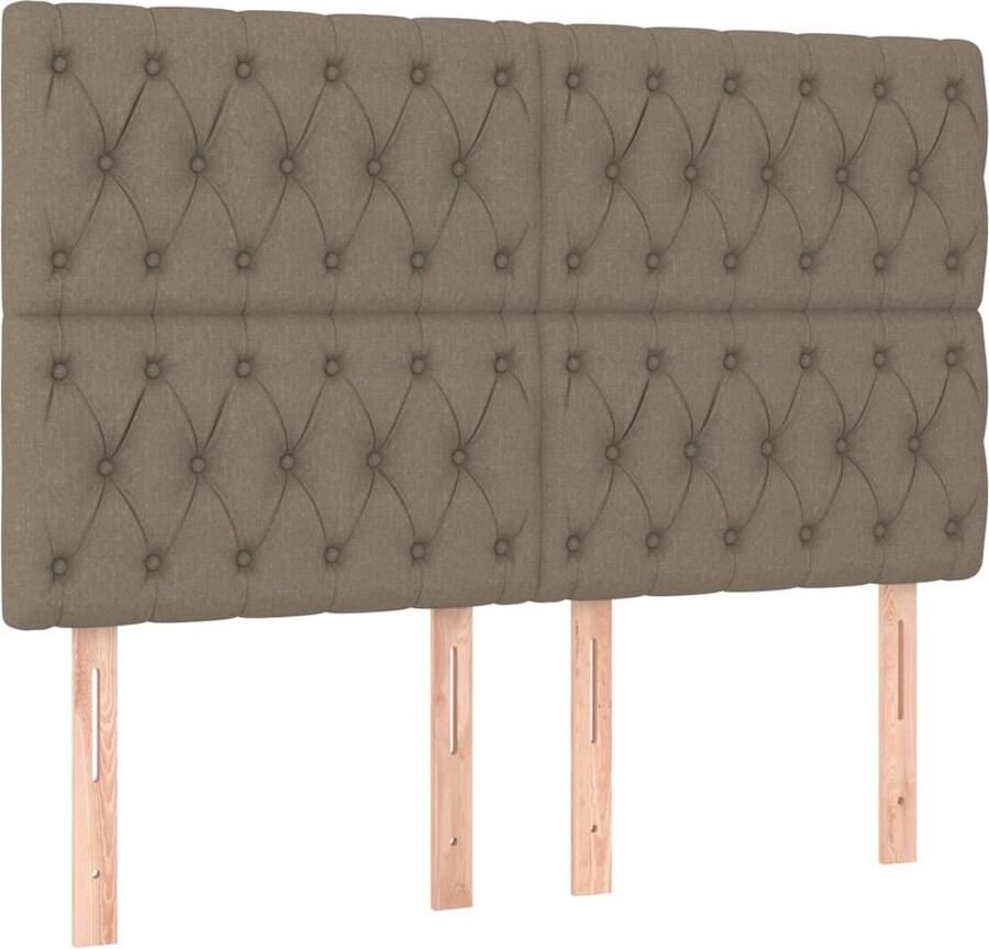 VidaXL Hoofdborden 4 st 80x7x78 88 cm stof taupe