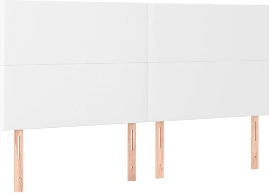 VidaXL Hoofdborden 4 st 90x5x78 88 cm kunstleer wit