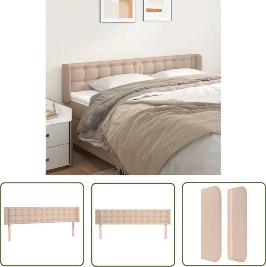 The Living Store Hoofdbord Cappuccino Kunstleer 203x16x78 88 cm Verstelbare hoogte Hoofd Bord Hoofdborden Kapstokken Bedroom Decor Slaapkamers