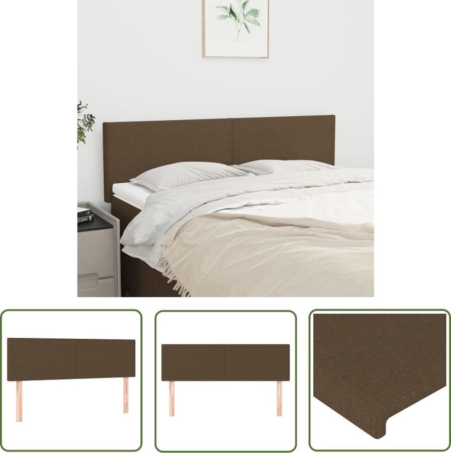 The Living Store Hoofdeind Klassiek 144 x 5 x 78 88 cm Kleur- Donkerbruin Hoofd Bord Hoofdborden Bedding Slaapkamers Klassiek Meubilair