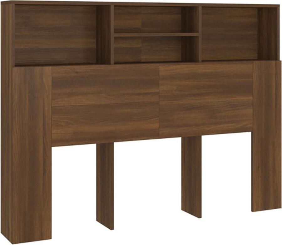 VidaXL Hoofdbordkast 140x19x103 5 cm bruineikenkleurig - Foto 3