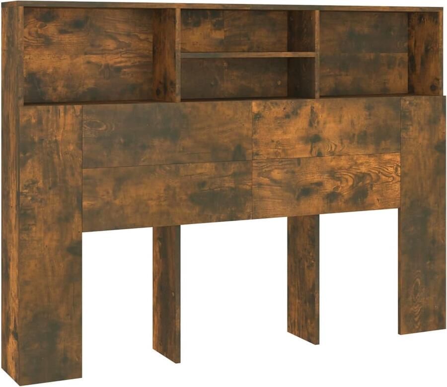 VidaXL Hoofdbordkast 140x19x103 5 cm gerookt eikenkleurig - Foto 3