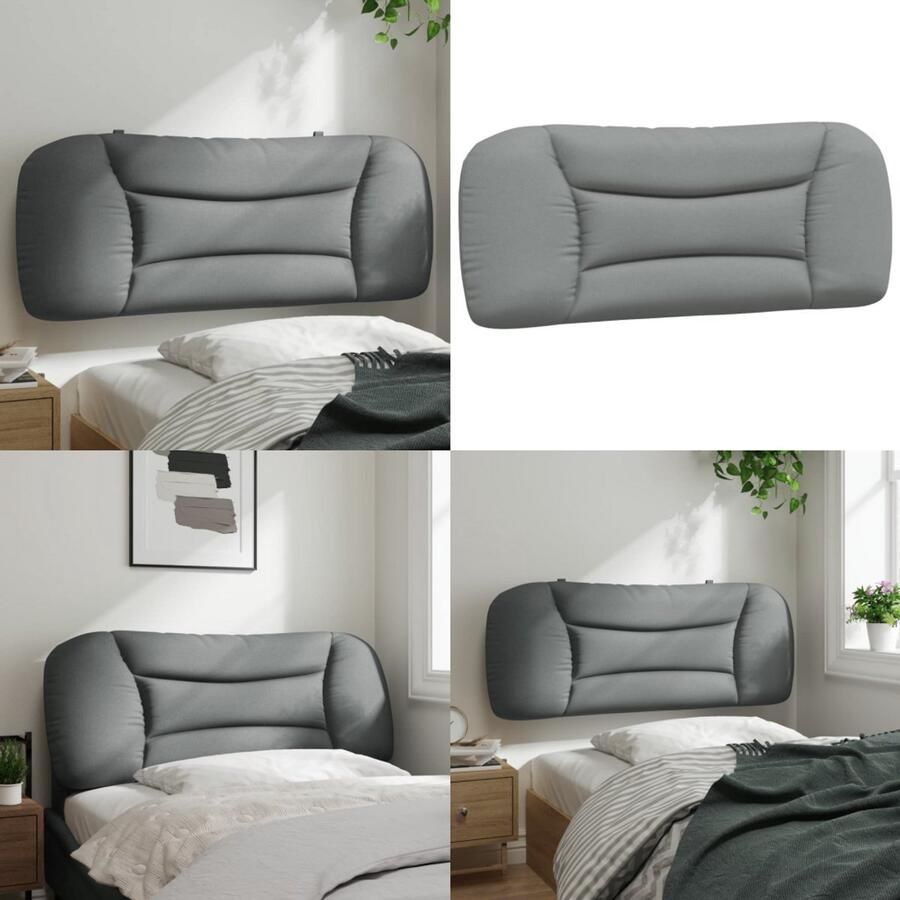 VidaXL Hoofdbordkussen 100 cm stof lichtgrijs Hoofdbordkussen Hoofdbordkussens Hoofdbord Kussen Hoofdeinde Kussen